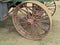 Retro Steam engine tractor wheel