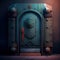 Retro Steampunk Safe, Vintage Banking, Abstract Generative AI Illustration