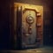 Retro Steampunk Safe, Vintage Banking, Abstract Generative AI Illustration