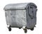 Retro steel ragged trash container