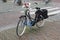 Retro students bike decorated with flowers, Utrecht, Netherlands