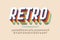 Retro style 3D font