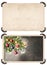 Retro style Christmas card corner Vintage photo frame