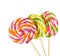 Retro style colorful round shape lollipop