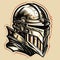Retro Style Knight Helmet Drawing In Motocross Graphics Pack