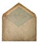 Retro style post mail envelope. grangy textured paper