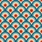 Retro style Seigaiha waves pattern