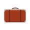 Retro style travel suitcase vector image. Classic vintage travel suitcase.