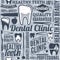 Retro styled dental clinic seamless pattern or background