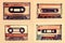 Retro Styled Image of an Old Compact Cassette. created with Generative AI