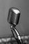 Retro styled microphone black and white.