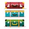 Retro Suitcases. Vector Suitcase Icons