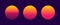 Retro sunset of 80s or 90s. Background of sun for cyberpunk, disco of 80 s and sunrise in miami. Set of neon gradient graphic for