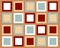 Retro symmetrical squares background