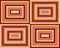Retro symmetrical squares background