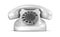 Retro telephone, front view. Isolated