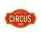 Retro tent circus sign, vintage carnival signboard