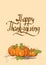 Retro Thanksgiving card with pumpkins