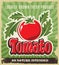 Retro tomato vintage advertising poster - Metal sign and label design