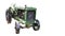 Retro tractor. Farming and agriculture. Reliable car. Illustration. Old tractor from latin america. White isolated background.