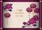 Retro traditional Chinese style purple scroll paper peony flower lantern happy new year