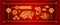 Retro traditional Chinese style red scroll paper spiral cross fr