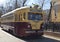 The retro trams on the parade of trams in Moscow,