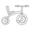 Retro tricycle icon, outline style