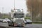 Retro trucks participate in a Retro Truck Tour through South Holland