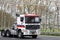 Retro trucks participate in a Retro Truck Tour through South Holland