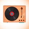 Retro turntable vinyl record player