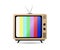 Retro tv set, television colored bars.