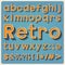 Retro type font, vintage typography .