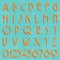 Retro type font, vintage typography
