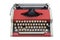 Retro typewriter with cyrillic keyboard layout