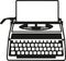 Retro typewriter vector