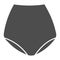 Retro underpants solid icon, clothes concept, underwear sign on white background, underpants icon in glyph style for