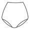 Retro underpants thin line icon, clothes concept, underwear sign on white background, underpants icon in outline style