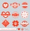 Retro Valentine Labels and Stickers