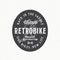 Retro Vector Bike Custom Restoration WorkShow Label Logo Template. Bicycle Pedals Vintage Style Illustration with