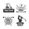 Retro vector golf labels, emblems, badges and logos