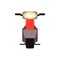 Retro vector moped scooter illustration front view