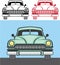 Retro Vehicle Front Vector