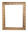 retro vertical carved gold picture frame isolated