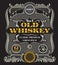 Retro victorian whiskey vector label