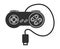 Retro video game controller or classical joystick with usb cable flat icon for apps or website