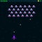 Retro video game, screen, arcade space warships, shooting, background map, vector graphic design illustration. 16 bit, 8 bit . Spa