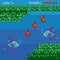 Retro videogame pixelated underwater scenery