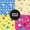 Retro vintage 80s or 90s fashion style. Memphis seamless patterns set. Trendy geometric elements. Modern abstract design