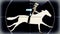 Retro vintage black countdown with cartoon horseman cowboy upon running horse seamless endless loop new quality unique